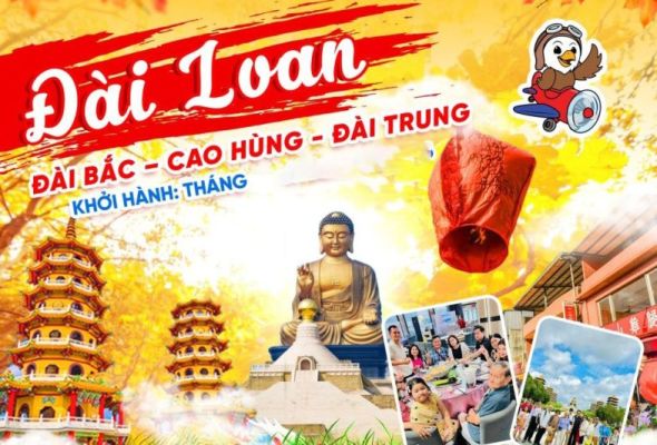Tour Đài Loan Hà Nội – Đài Bắc – Đài Trung – Cao Hùng – Hà Nội Thời Gian: 5 Ngày 4 Đêm Vietjet Air