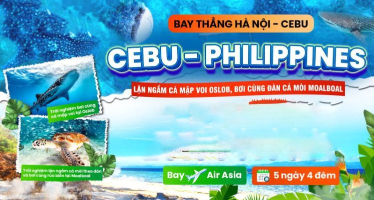 Tour Cebu Chương Trình Khám Phá Đảo Và Bohol Nữ Hoàng Biển Phương Nam Thời gian: 4 ngày 3 đêm